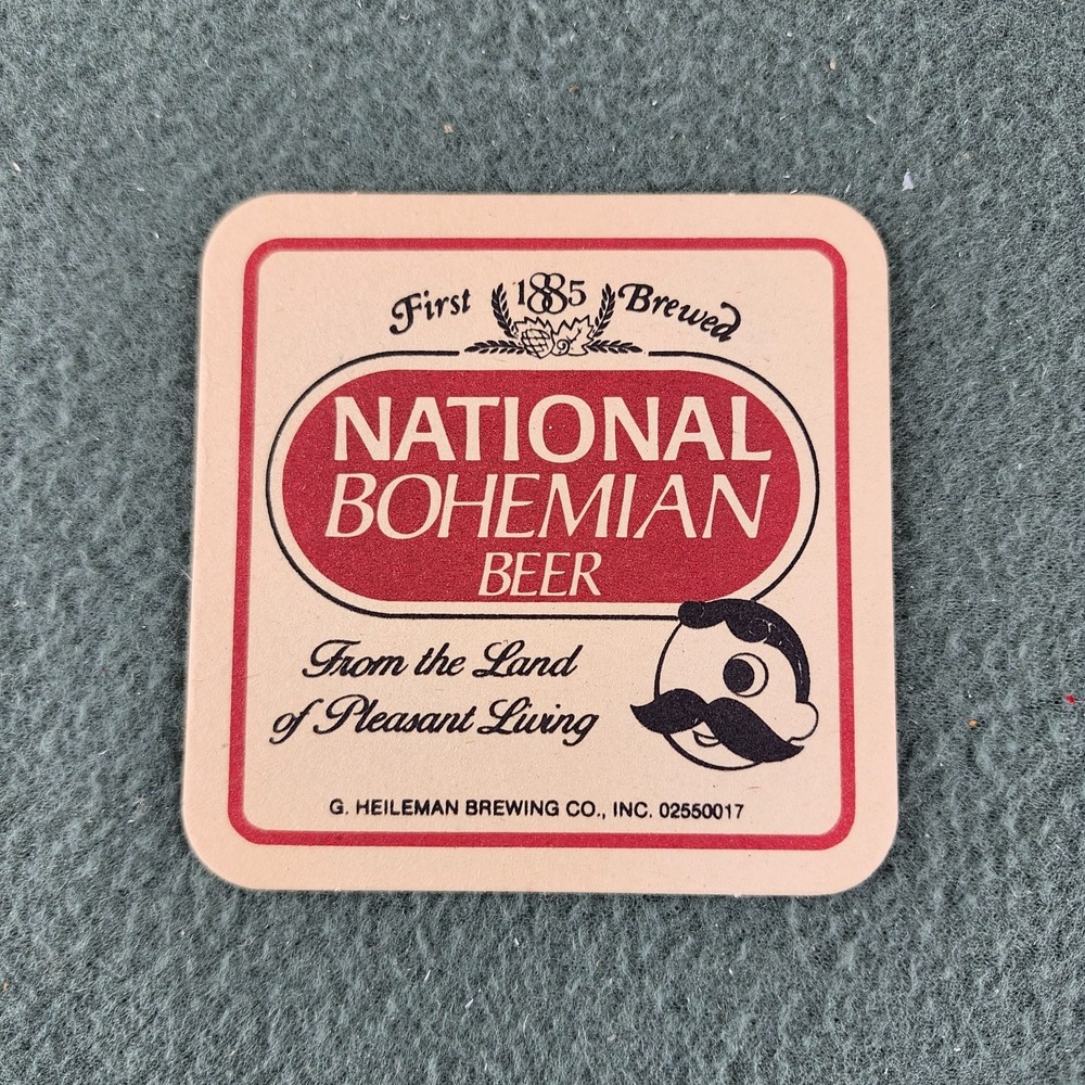 National Bohemian Heileman Brewing Co Beer Coaster Baltimore MD